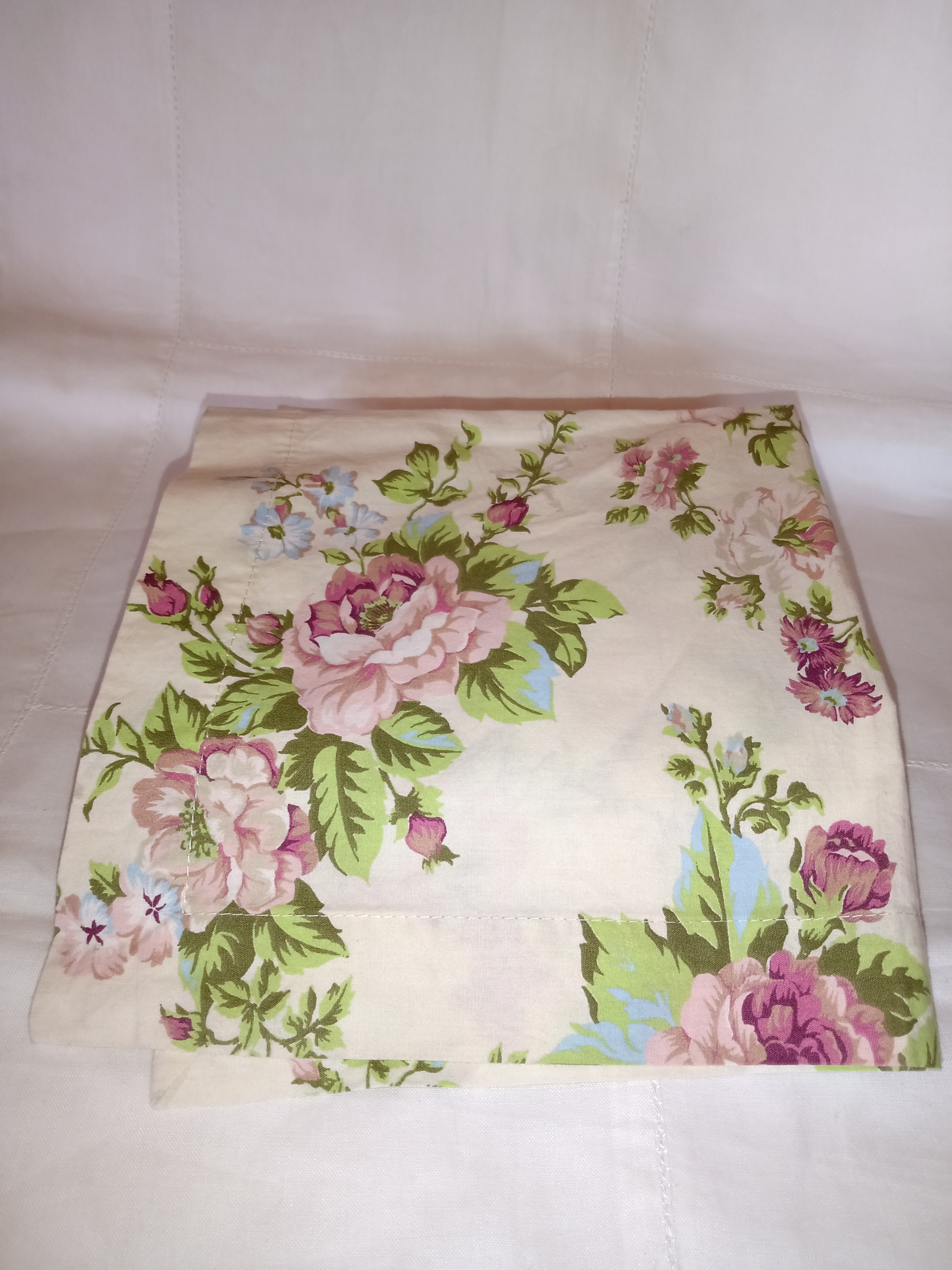 GUARDANAPO BEGE FLORAL ROSA